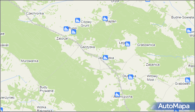 mapa Jastrząbka, Jastrząbka na mapie Targeo