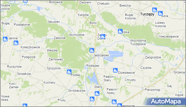 mapa Jastrzębiec gmina Stopnica, Jastrzębiec gmina Stopnica na mapie Targeo