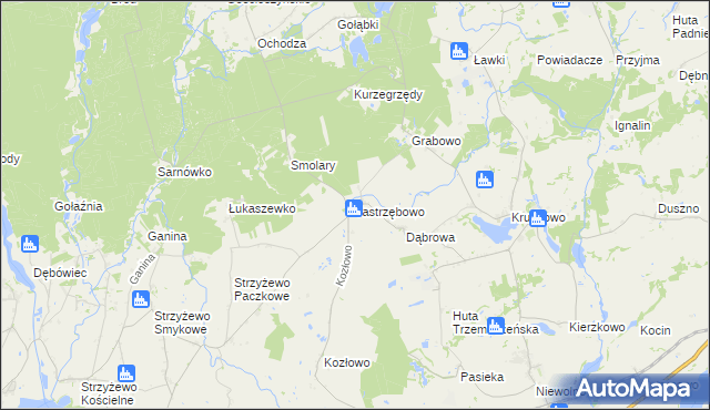 mapa Jastrzębowo, Jastrzębowo na mapie Targeo