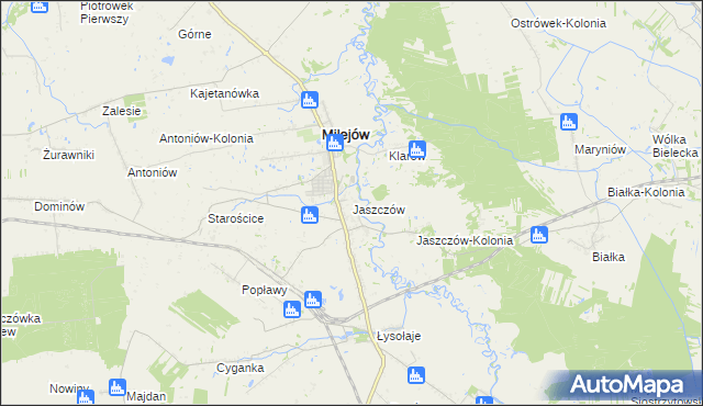 mapa Jaszczów, Jaszczów na mapie Targeo