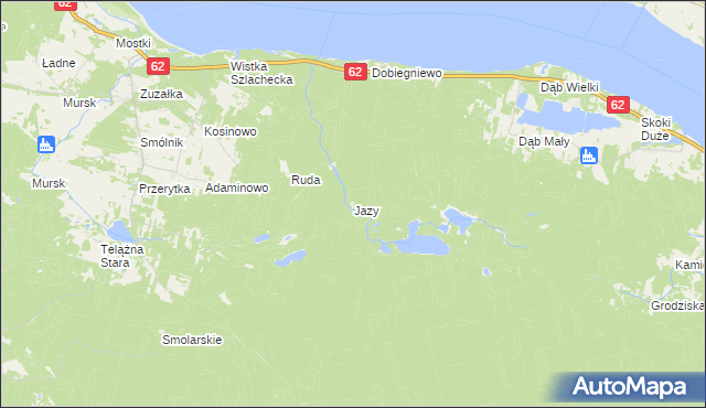 mapa Jazy gmina Włocławek, Jazy gmina Włocławek na mapie Targeo