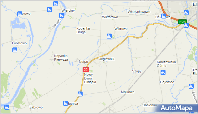 mapa Jegłownik, Jegłownik na mapie Targeo
