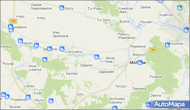 mapa Jelcza Wielka, Jelcza Wielka na mapie Targeo