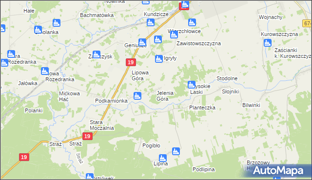mapa Jelenia Góra gmina Sokółka, Jelenia Góra gmina Sokółka na mapie Targeo