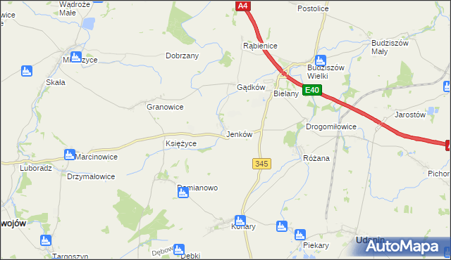 mapa Jenków, Jenków na mapie Targeo