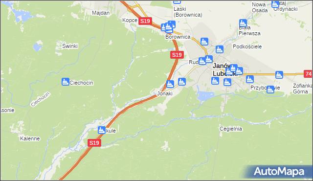 mapa Jonaki, Jonaki na mapie Targeo