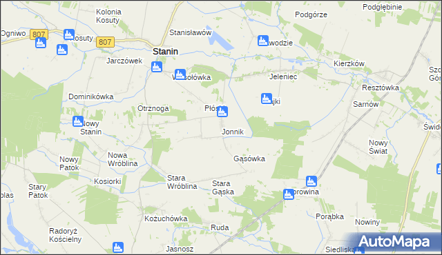 mapa Jonnik, Jonnik na mapie Targeo