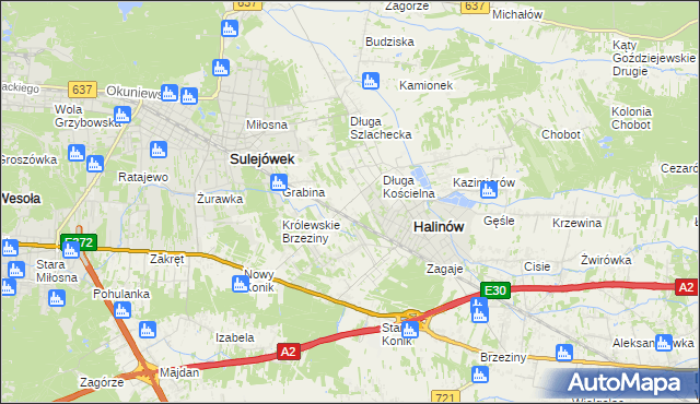 mapa Józefin gmina Halinów, Józefin gmina Halinów na mapie Targeo