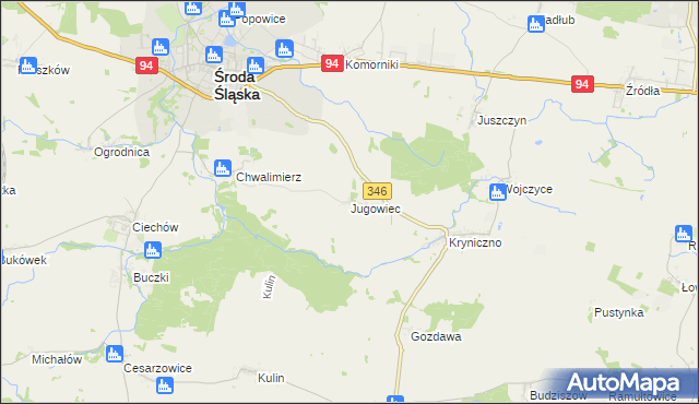 mapa Jugowiec, Jugowiec na mapie Targeo