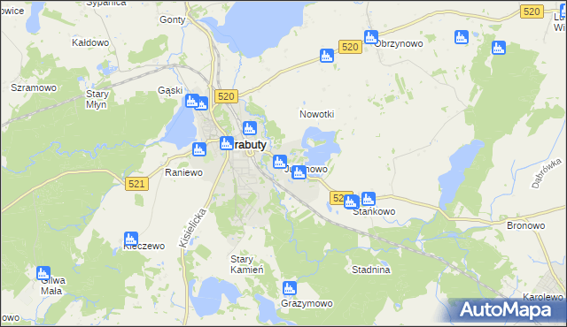 mapa Julianowo gmina Prabuty, Julianowo gmina Prabuty na mapie Targeo