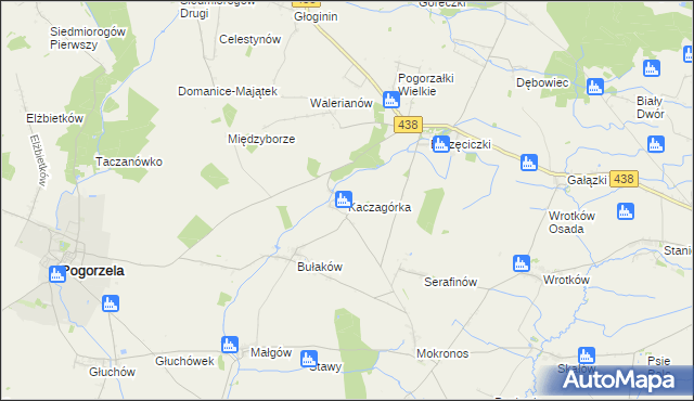 mapa Kaczagórka, Kaczagórka na mapie Targeo