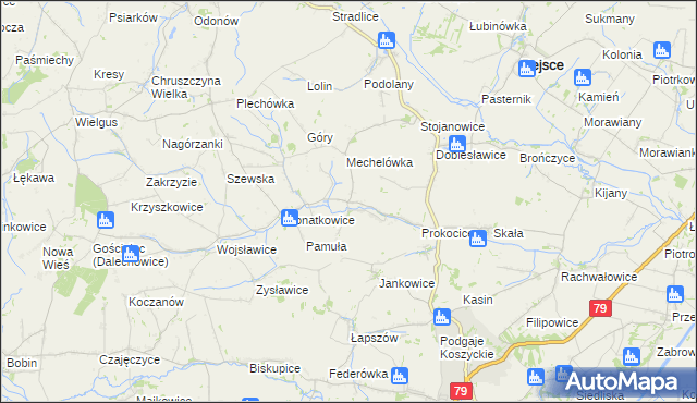 mapa Kaczkowice, Kaczkowice na mapie Targeo