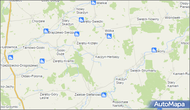 mapa Kaczyn-Herbasy, Kaczyn-Herbasy na mapie Targeo