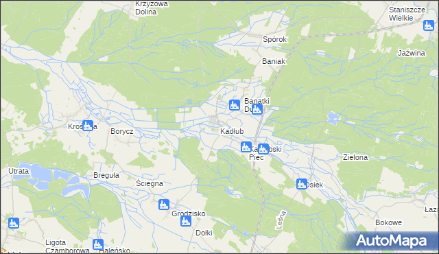 mapa Kadłub gmina Strzelce Opolskie, Kadłub gmina Strzelce Opolskie na mapie Targeo