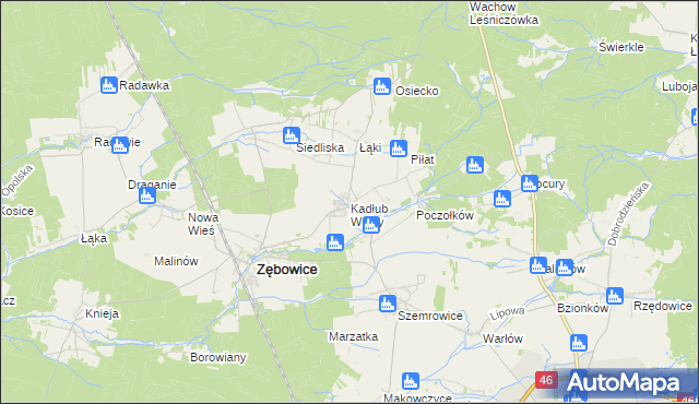 mapa Kadłub Wolny, Kadłub Wolny na mapie Targeo