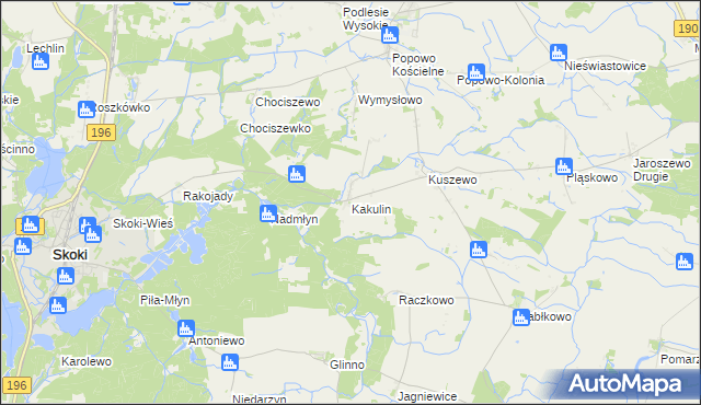 mapa Kakulin, Kakulin na mapie Targeo