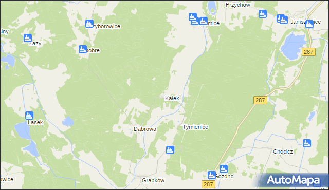 mapa Kałek gmina Lubsko, Kałek gmina Lubsko na mapie Targeo