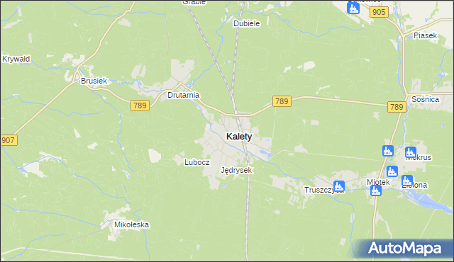 mapa Kalety powiat tarnogórski, Kalety powiat tarnogórski na mapie Targeo