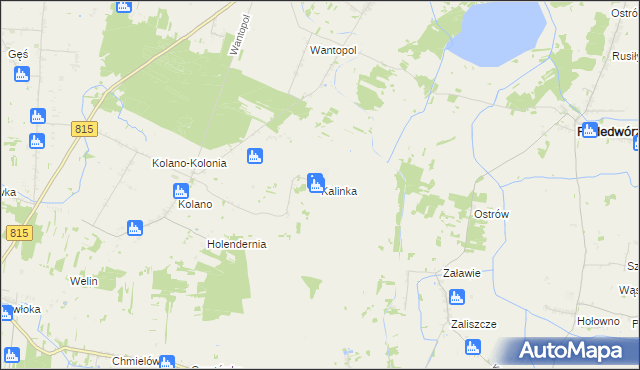 mapa Kalinka, Kalinka na mapie Targeo