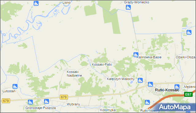 mapa Kalinówka-Wielobory, Kalinówka-Wielobory na mapie Targeo