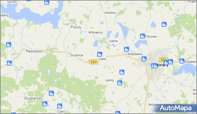 mapa Kalis, Kalis na mapie Targeo