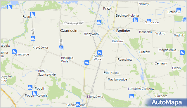 mapa Kalska Wola, Kalska Wola na mapie Targeo