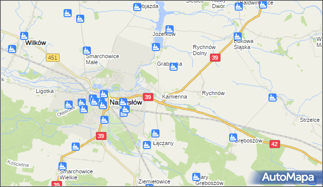 mapa Kamienna gmina Namysłów, Kamienna gmina Namysłów na mapie Targeo
