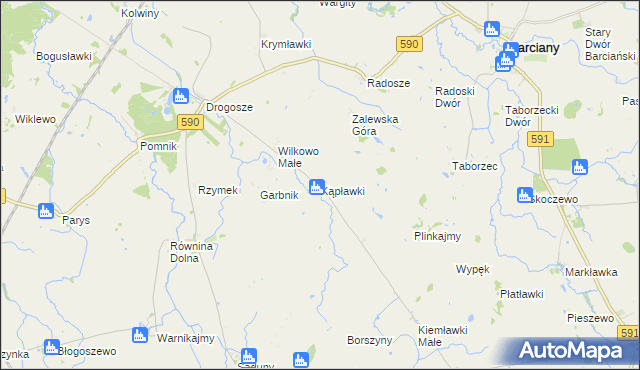 mapa Kąpławki, Kąpławki na mapie Targeo