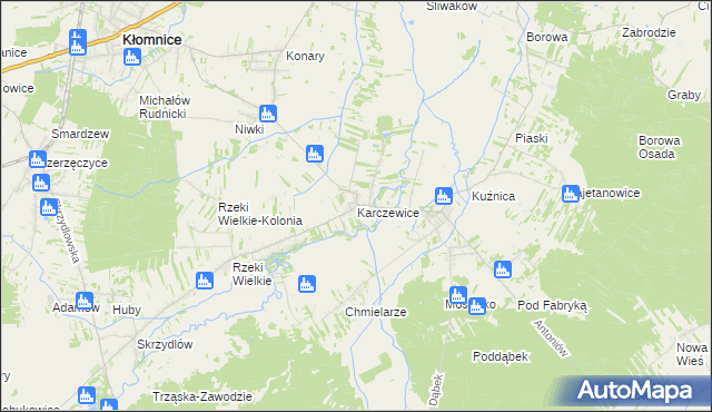 mapa Karczewice, Karczewice na mapie Targeo