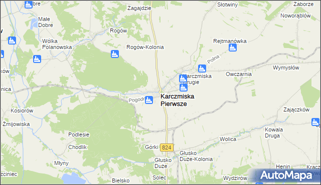 mapa Karczmiska Pierwsze, Karczmiska Pierwsze na mapie Targeo