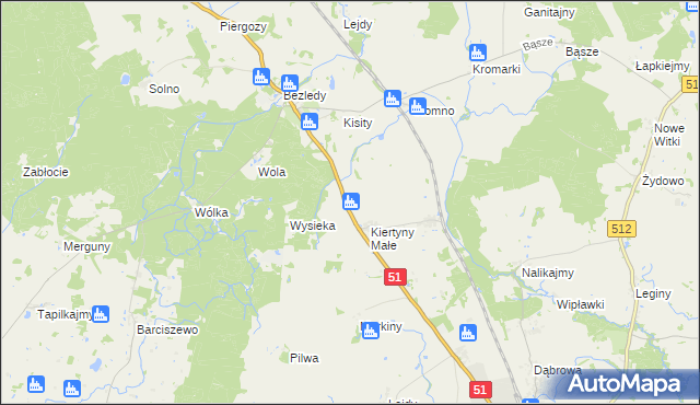 mapa Karolewko, Karolewko na mapie Targeo