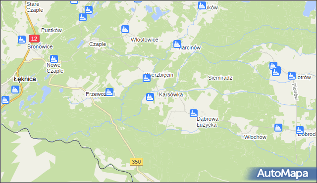 mapa Karsówka, Karsówka na mapie Targeo