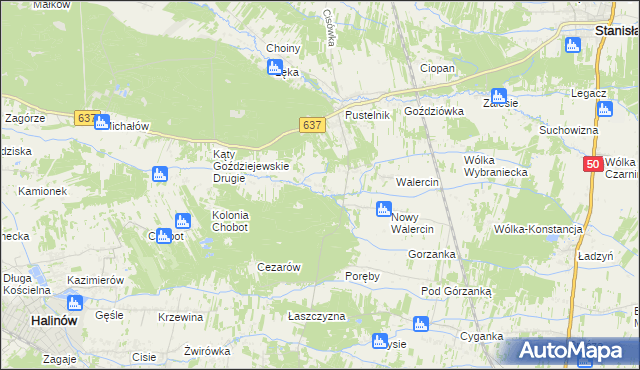 mapa Kąty Goździejewskie Pierwsze, Kąty Goździejewskie Pierwsze na mapie Targeo