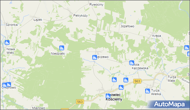 mapa Kęczewo, Kęczewo na mapie Targeo