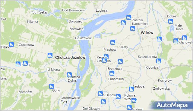 mapa Kępa Chotecka, Kępa Chotecka na mapie Targeo