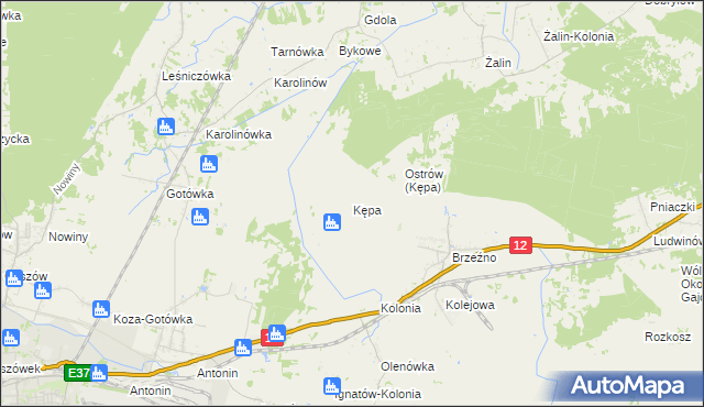 mapa Kępa gmina Dorohusk, Kępa gmina Dorohusk na mapie Targeo