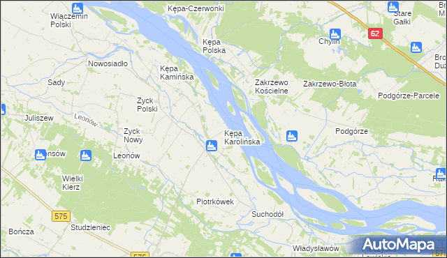 mapa Kępa Karolińska, Kępa Karolińska na mapie Targeo