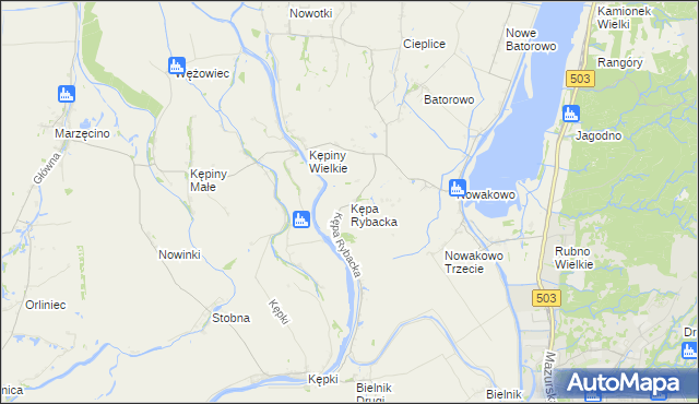 mapa Kępa Rybacka, Kępa Rybacka na mapie Targeo