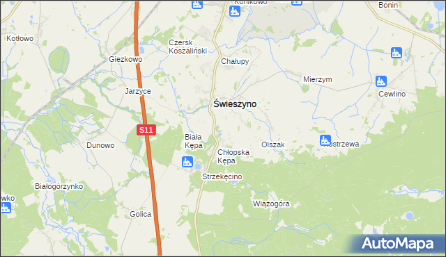 mapa Kępa Świeszyńska, Kępa Świeszyńska na mapie Targeo