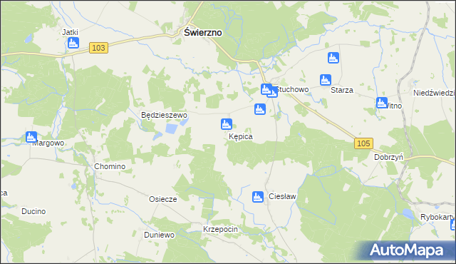 mapa Kępica, Kępica na mapie Targeo