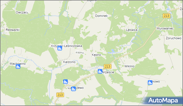 mapa Kępno gmina Słupsk, Kępno gmina Słupsk na mapie Targeo