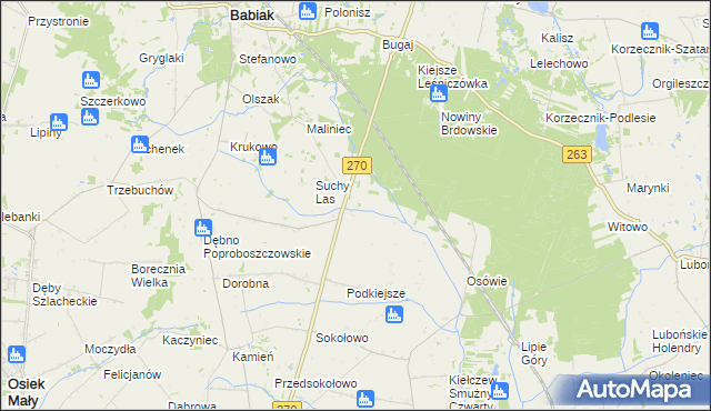 mapa Kiejsze, Kiejsze na mapie Targeo