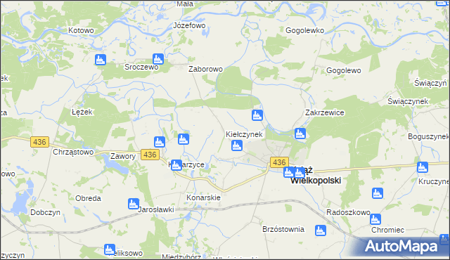 mapa Kiełczynek, Kiełczynek na mapie Targeo