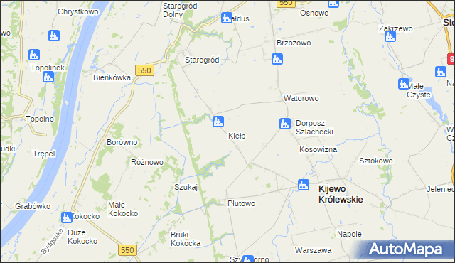 mapa Kiełp, Kiełp na mapie Targeo