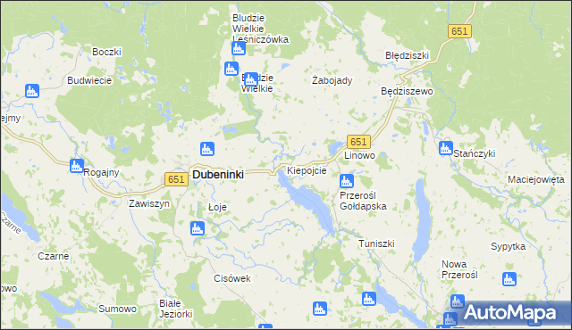 mapa Kiepojcie, Kiepojcie na mapie Targeo