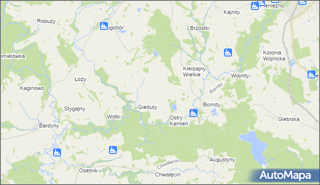 mapa Kierpajny Małe, Kierpajny Małe na mapie Targeo