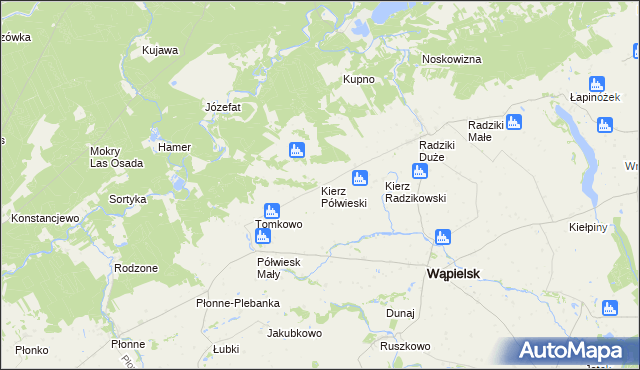 mapa Kierz Półwieski, Kierz Półwieski na mapie Targeo