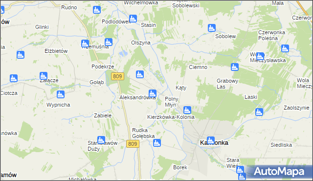 mapa Kierzkówka, Kierzkówka na mapie Targeo