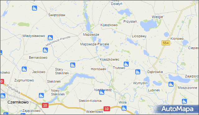 mapa Kijaszkówiec, Kijaszkówiec na mapie Targeo