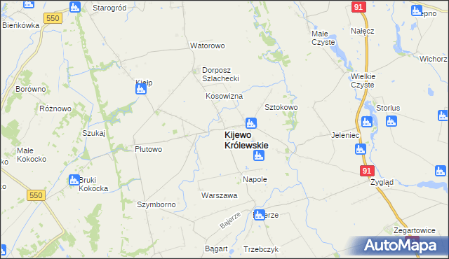 mapa Kijewo Królewskie, Kijewo Królewskie na mapie Targeo